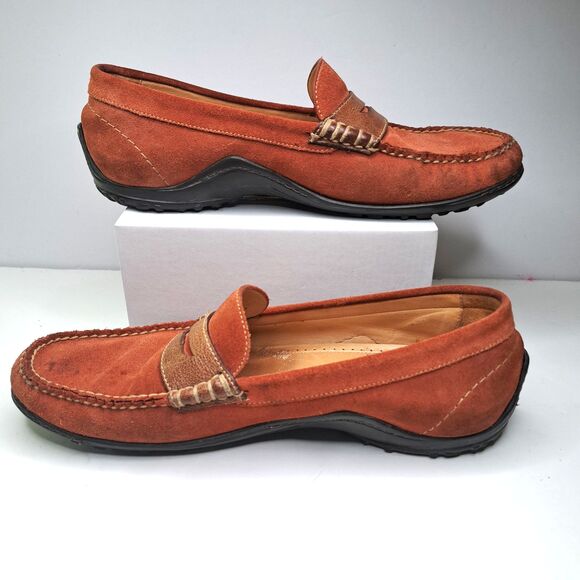 Martin Dingman Men’s Size 10M Suede Leather Vibram Sole Penny Loafers - Picture 3 of 11